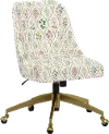 RPC84-9GLDRPCHWTMLTLCB Rifle Paper Co Brynn Hawthorn Multi Office Chair with Gold Base