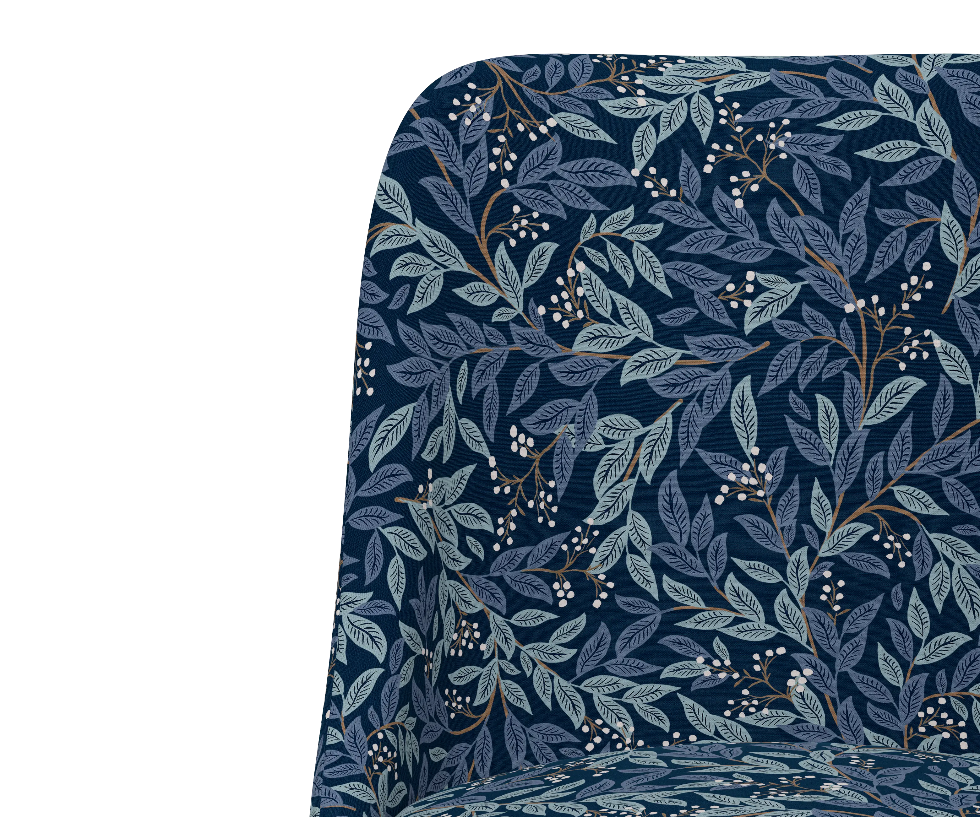RPC84-9GLDRPCWLBNVLCB Rifle Paper Co Brynn Willowberry Navy Office Chair with Gold Base-5
