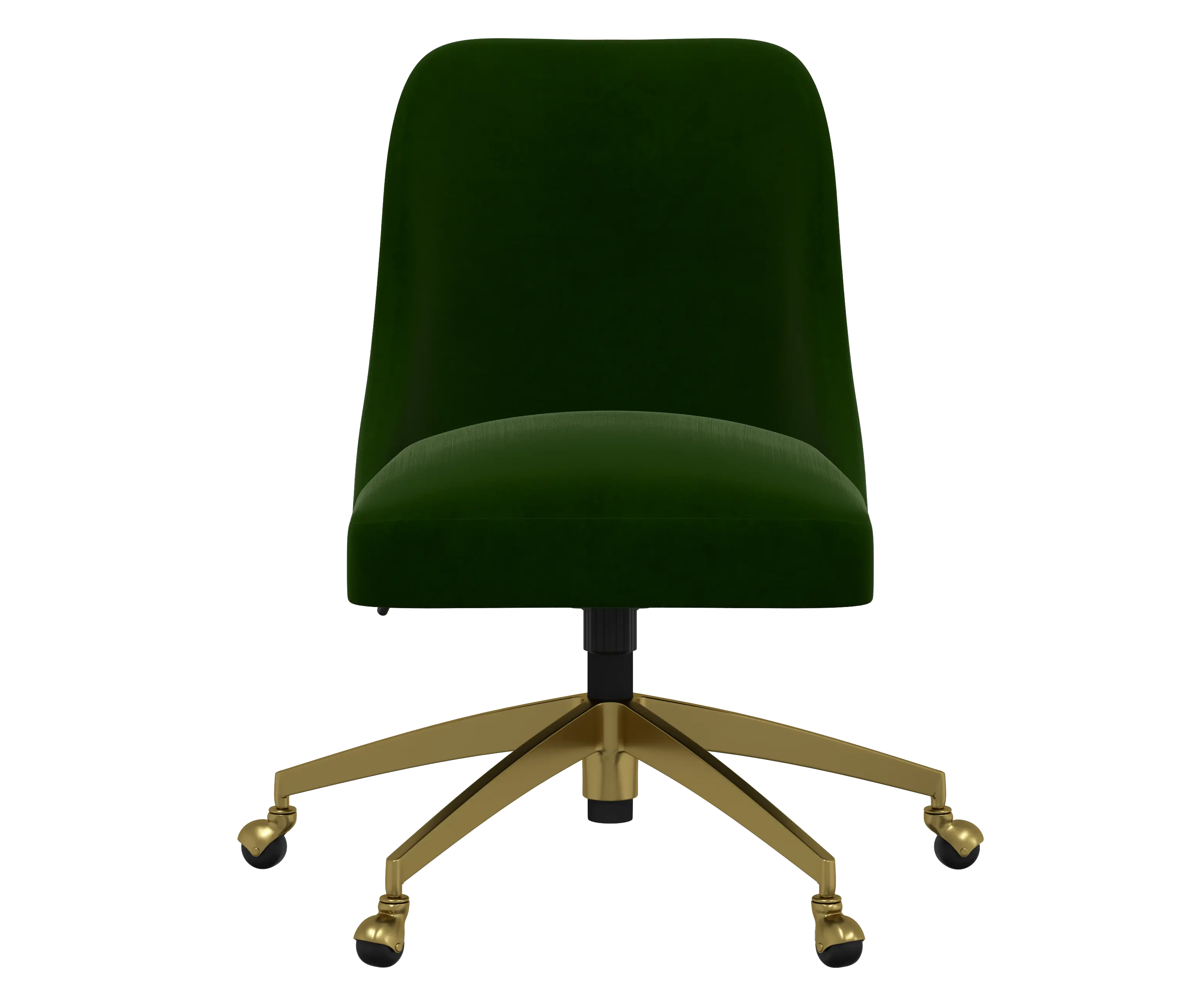 RPC84-9GLDTTNEMR Rifle Paper Co Brynn Titan Emerald Office Chair with Gold Base-2