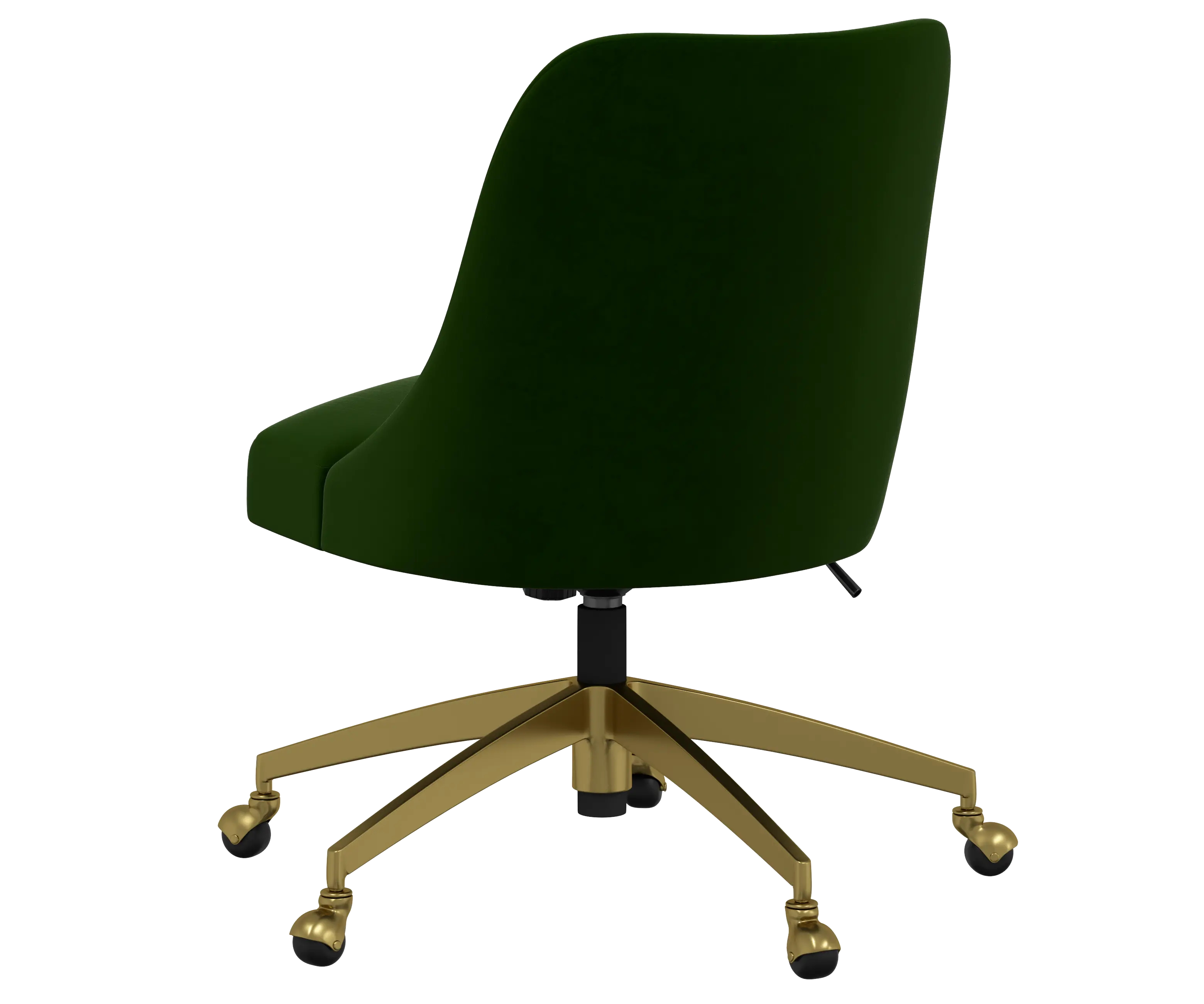 RPC84-9GLDTTNEMR Rifle Paper Co Brynn Titan Emerald Office Chair with Gold Base-4