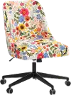 RPC84-9RPCBLSBLSLCB Rifle Paper Co Brynn Blossom Blush Office Chair with Black Base