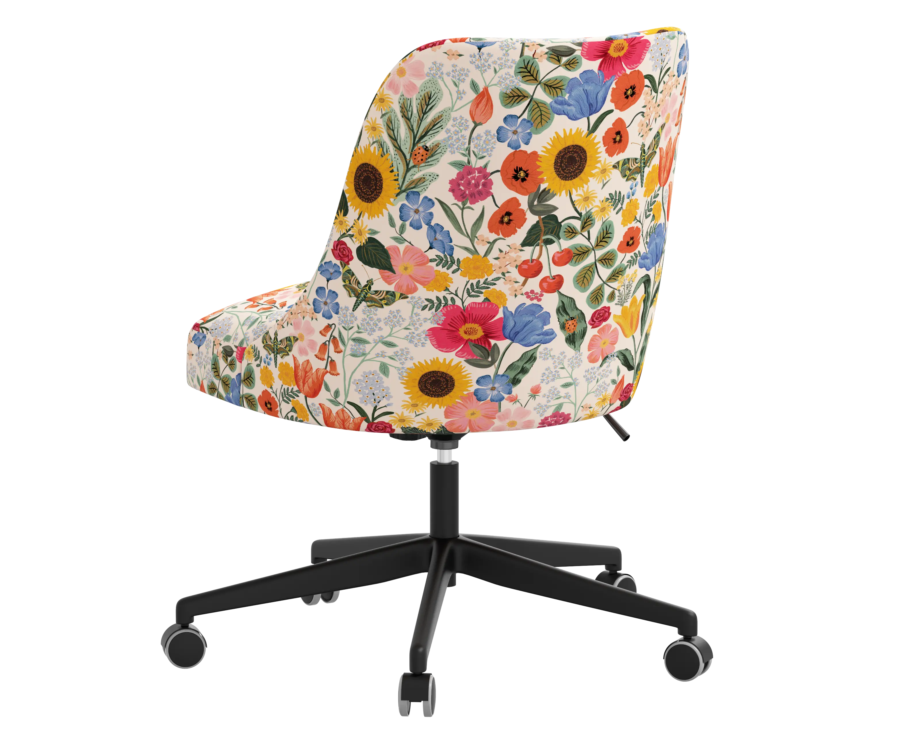 RPC84-9RPCBLSBLSLCB Rifle Paper Co Brynn Blossom Blush Office Chair with Black Base-4