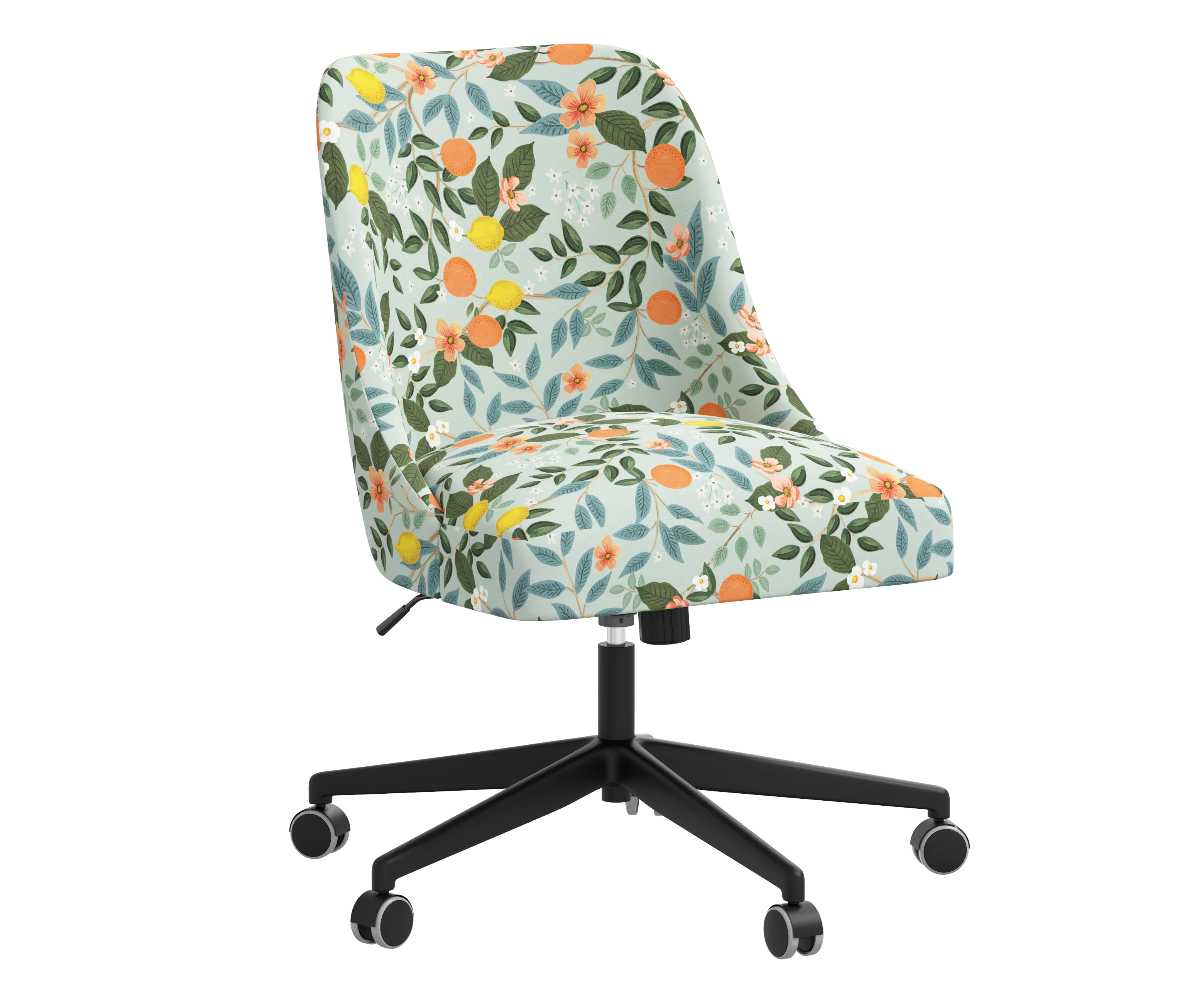 RPC84-9RPCCTGRMNLCB Rifle Paper Co Brynn Citrus Grove Mint Office Chair with Black Base-1
