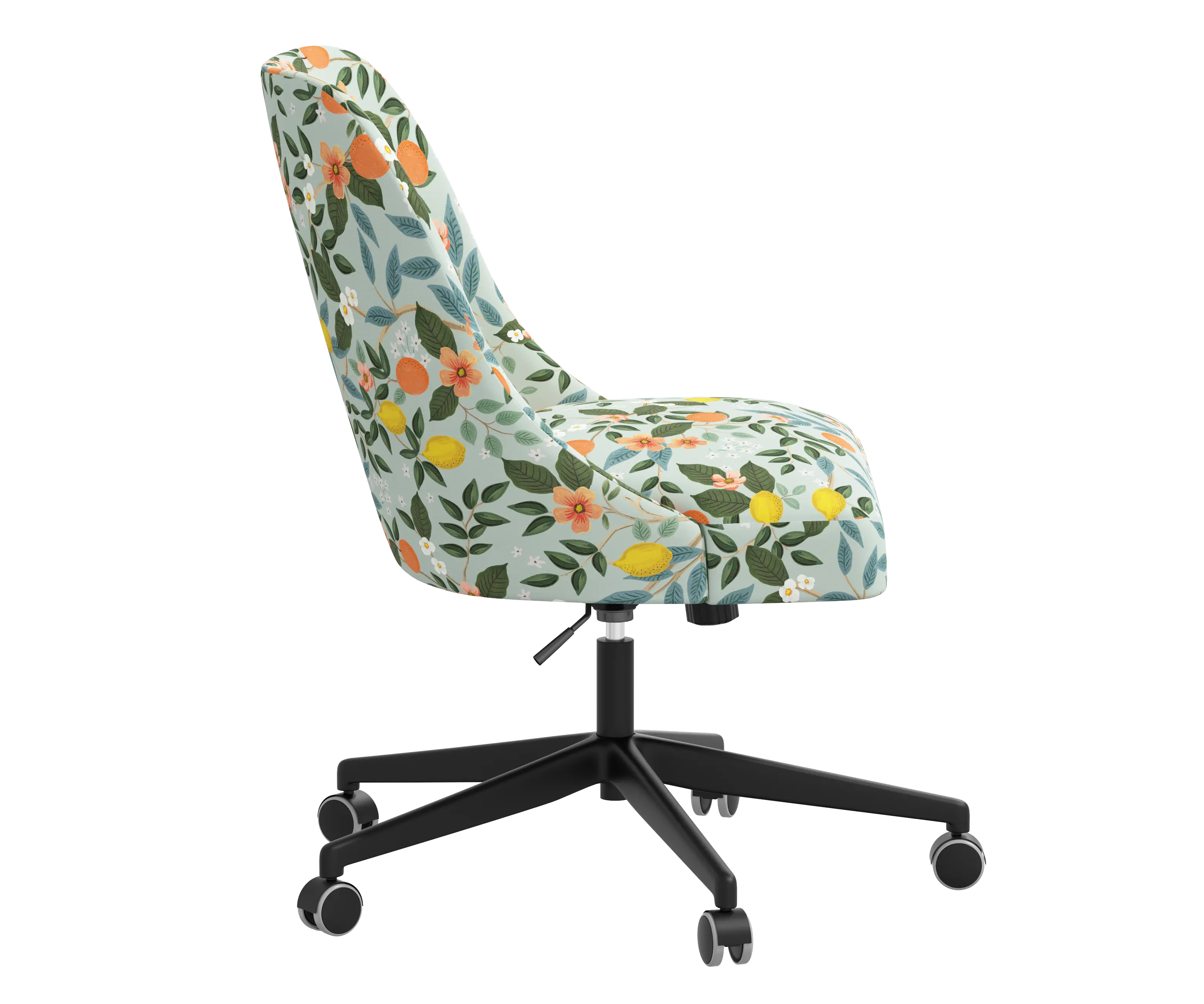 RPC84-9RPCCTGRMNLCB Rifle Paper Co Brynn Citrus Grove Mint Office Chair with Black Base-3