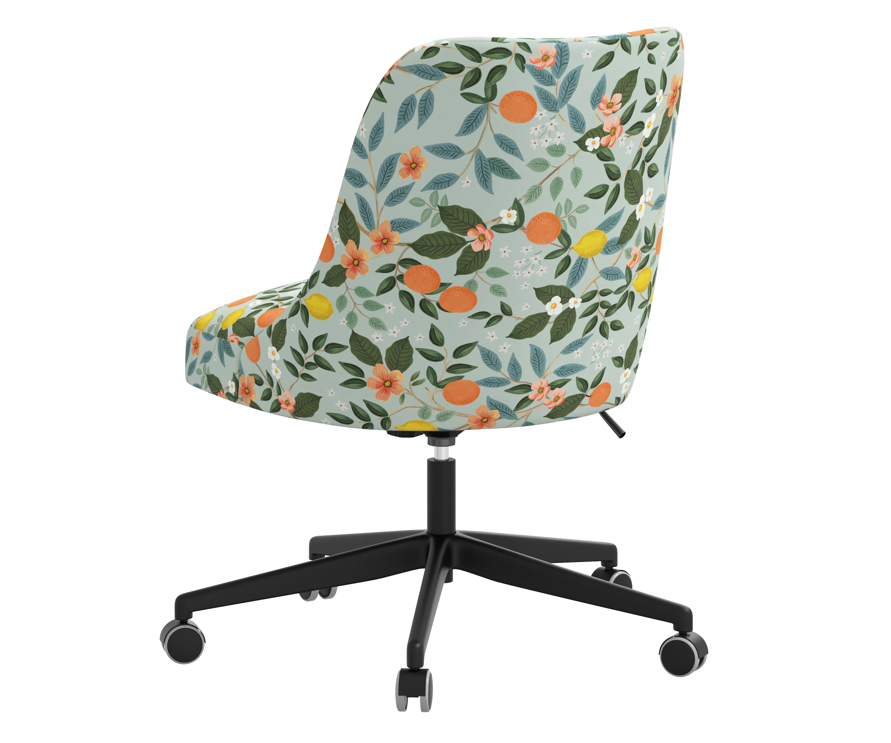 RPC84-9RPCCTGRMNLCB Rifle Paper Co Brynn Citrus Grove Mint Office Chair with Black Base-4