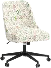 RPC84-9RPCHWTMLTLCB Rifle Paper Co Brynn Hawthorn Multi Office Chair with Black Base