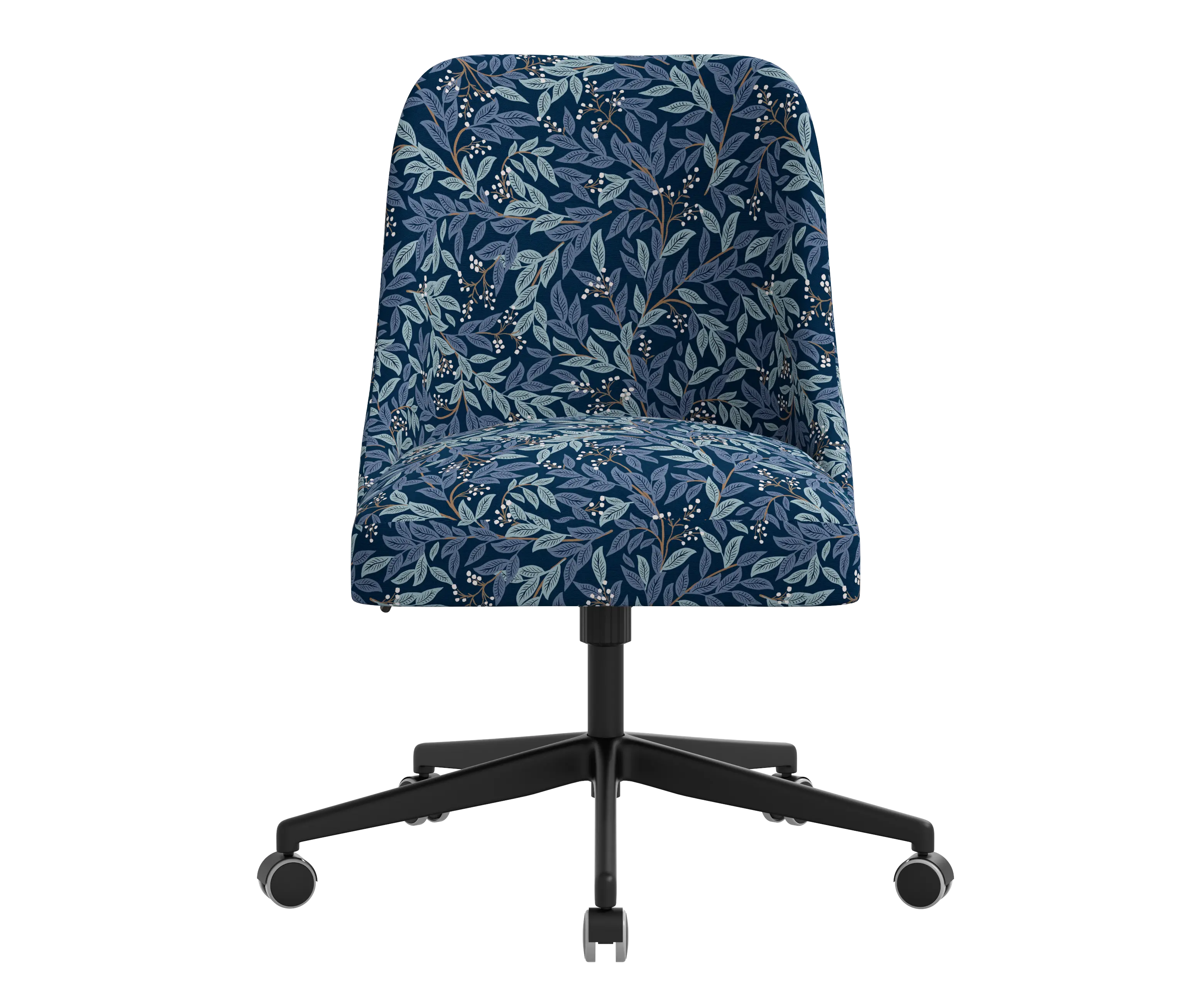 RPC84-9RPCWLBNVLCB Rifle Paper Co Brynn Willowberry Navy Office Chair with Black Base-2