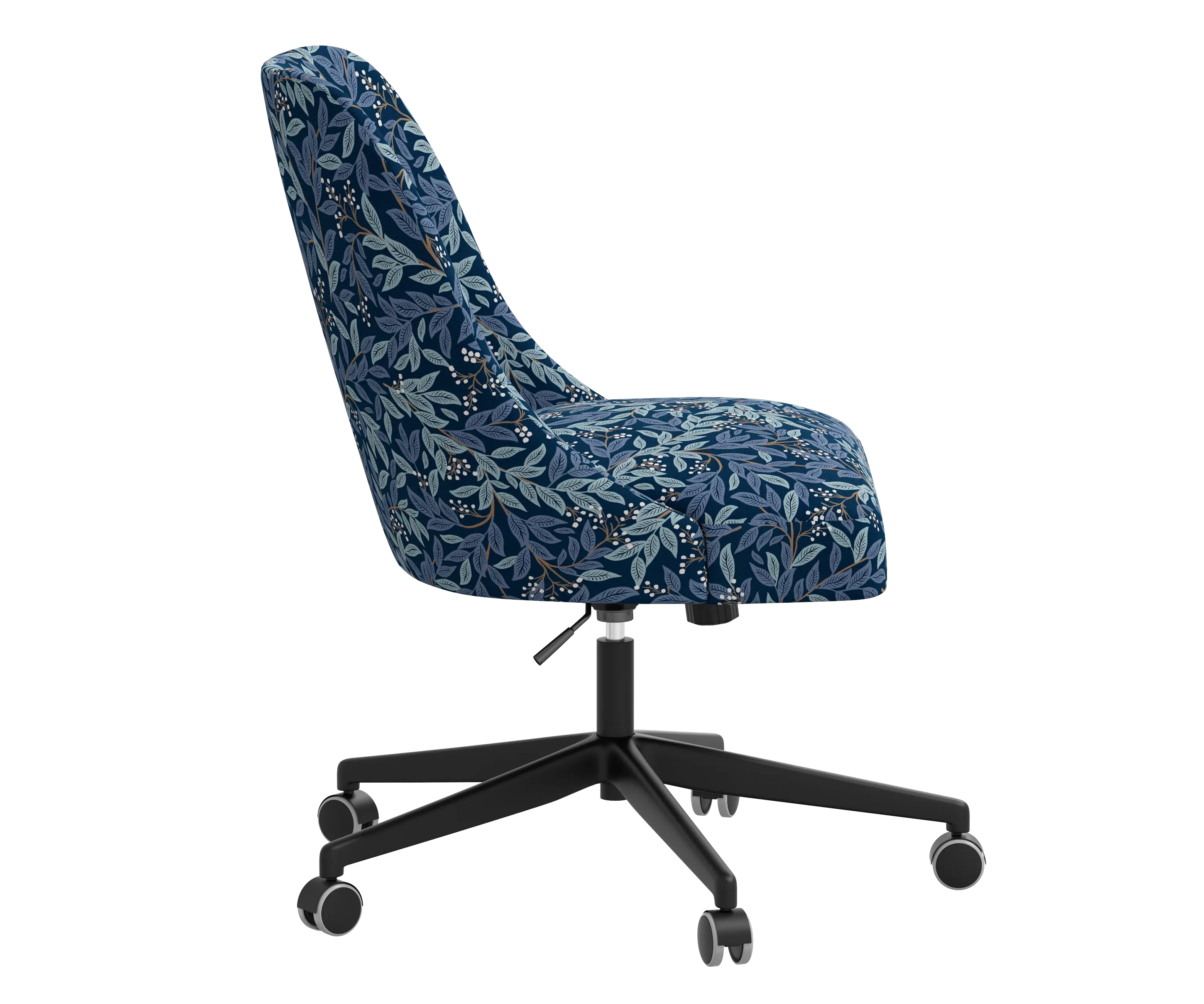 RPC84-9RPCWLBNVLCB Rifle Paper Co Brynn Willowberry Navy Office Chair with Black Base-3