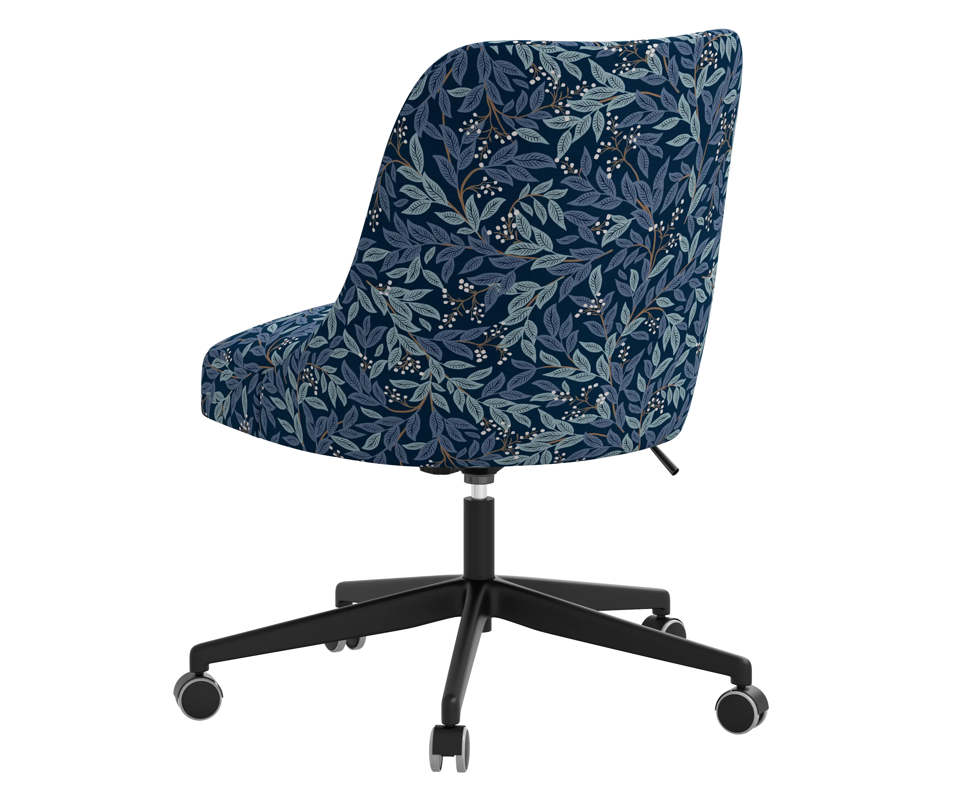 RPC84-9RPCWLBNVLCB Rifle Paper Co Brynn Willowberry Navy Office Chair with Black Base-4