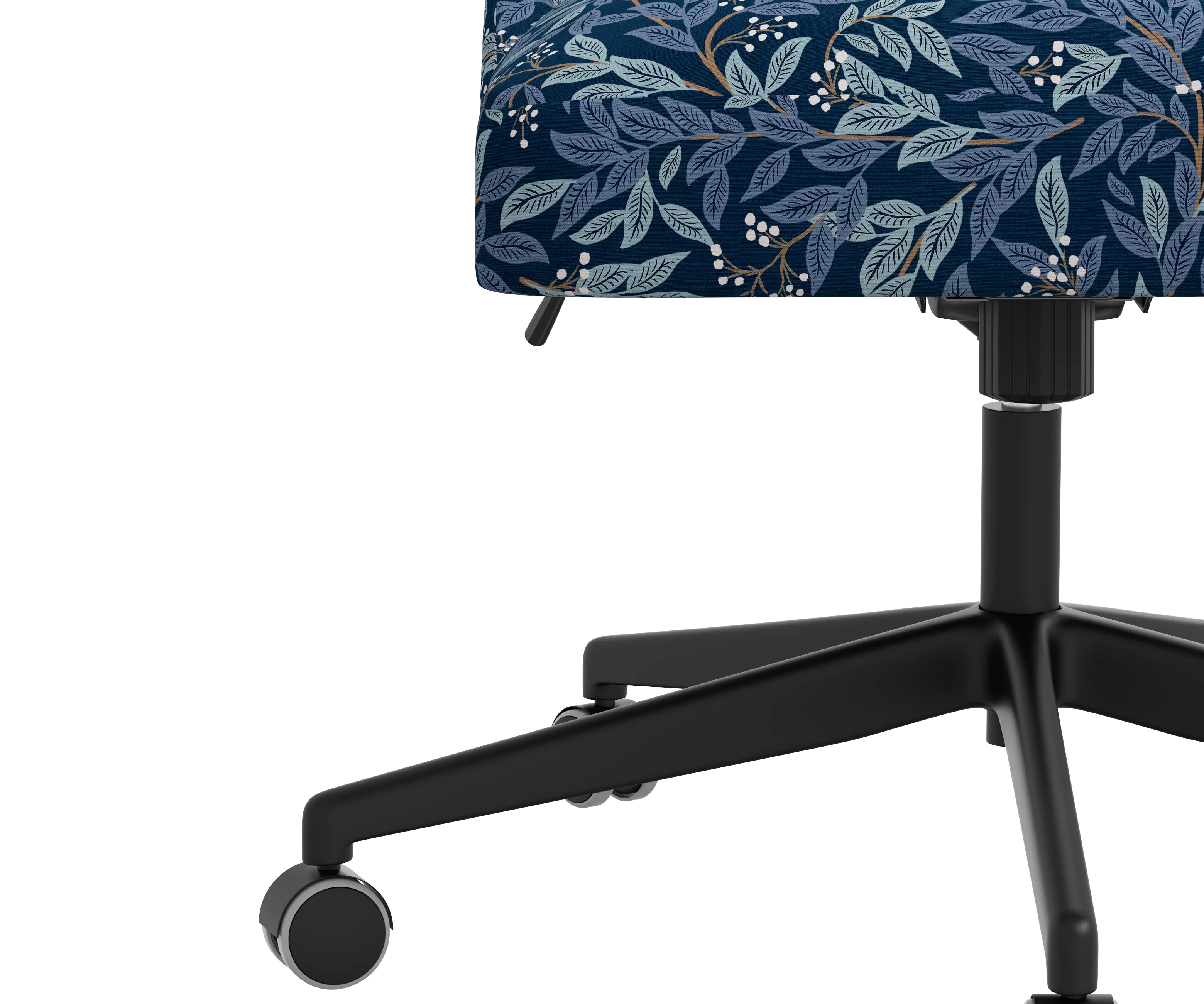 RPC84-9RPCWLBNVLCB Rifle Paper Co Brynn Willowberry Navy Office Chair with Black Base-5