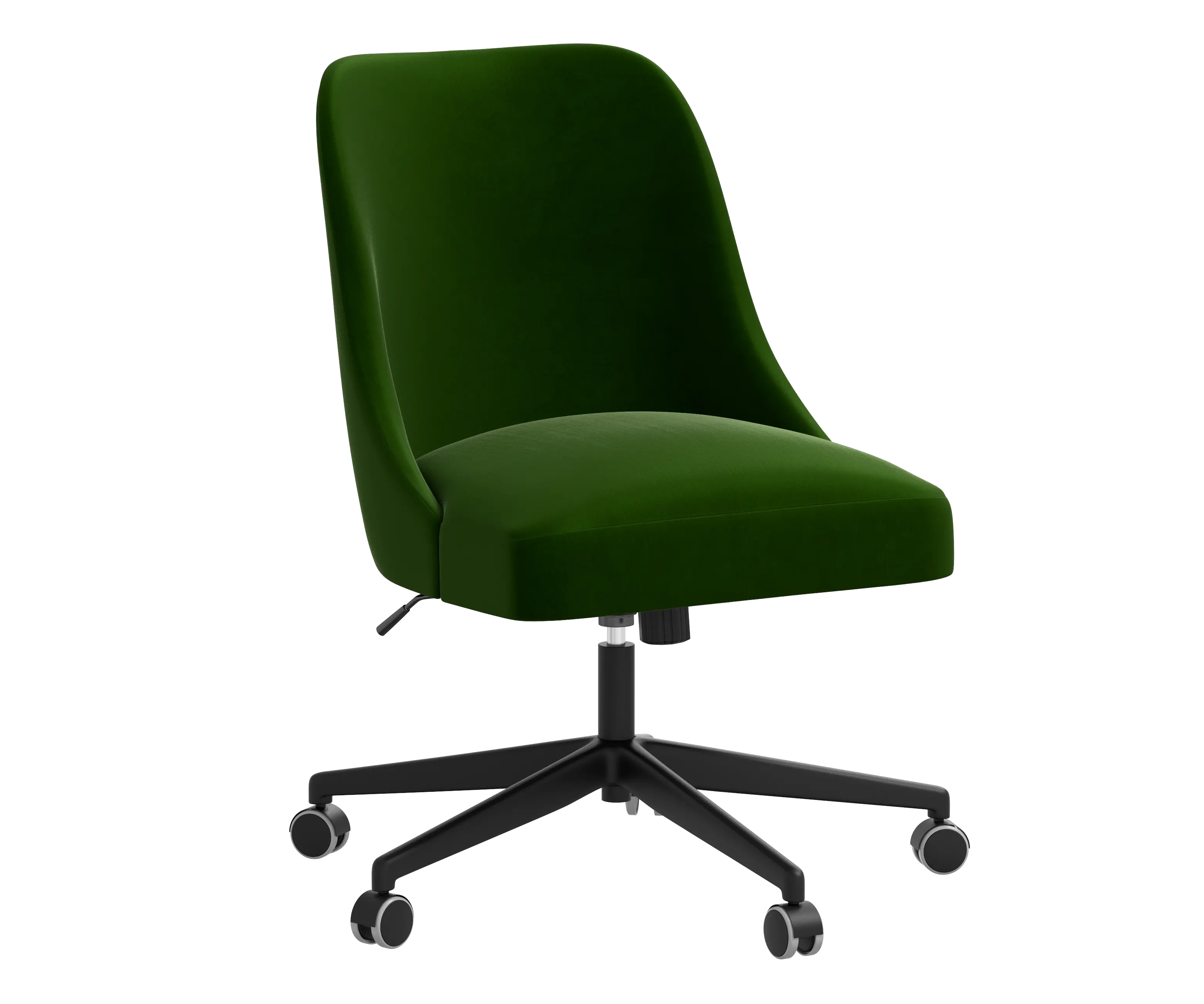 RPC84-9TTNEMR Rifle Paper Co Brynn Titan Emerald Office Chair with Black Base-1