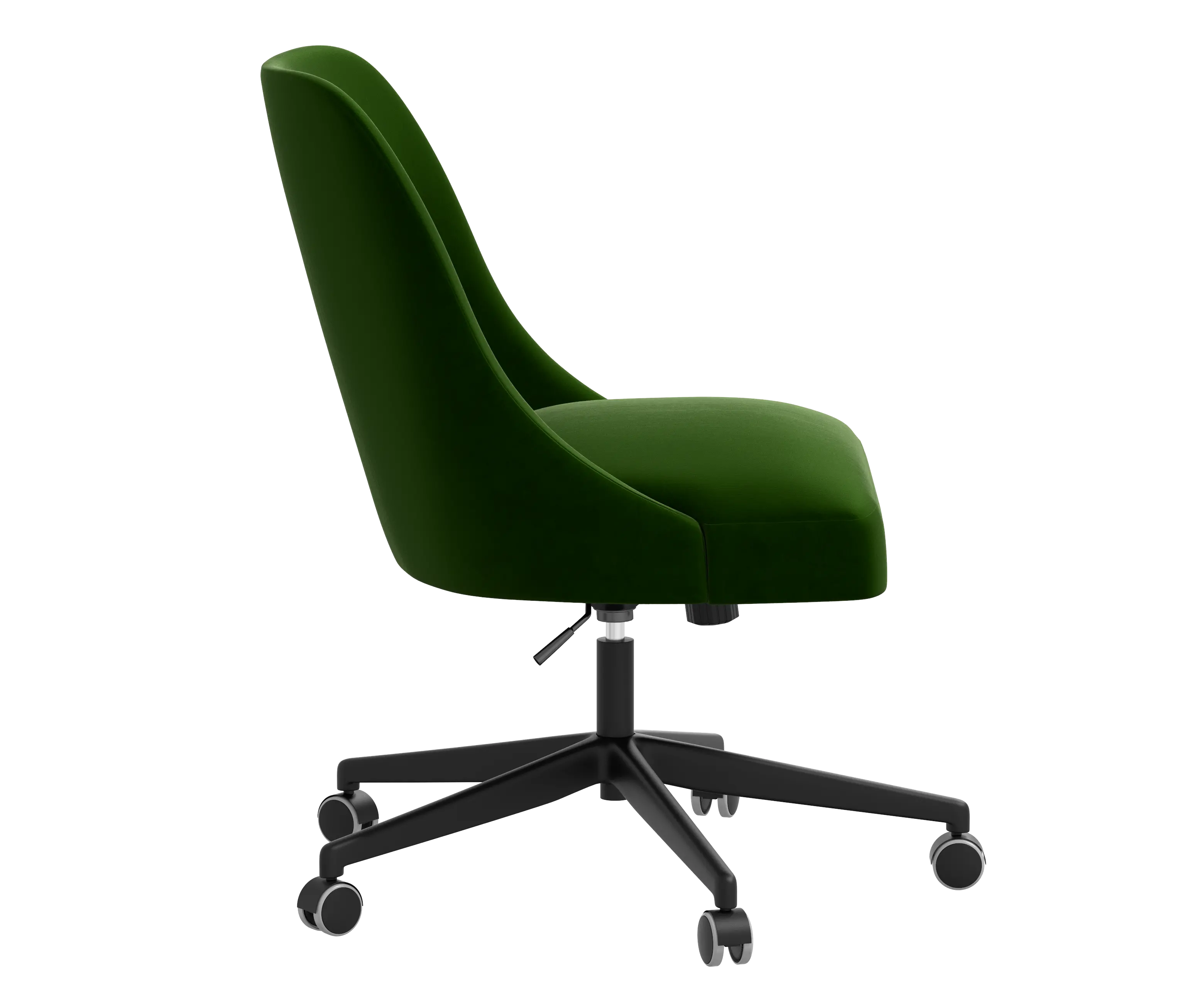 RPC84-9TTNEMR Rifle Paper Co Brynn Titan Emerald Office Chair with Black Base-3