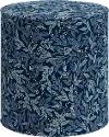 RPC90-2RPCWLBNVLCB Rifle Paper Co Billie Willowberry Navy Round Ottoman