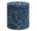 RPC90-2RPCWLBNVLCB Rifle Paper Co Billie Willowberry Navy Round Ottoman
