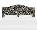 RPC914CRPCPCBLKLCB Rifle Paper Co Kenmore Peacock Black Cal-King Headboard