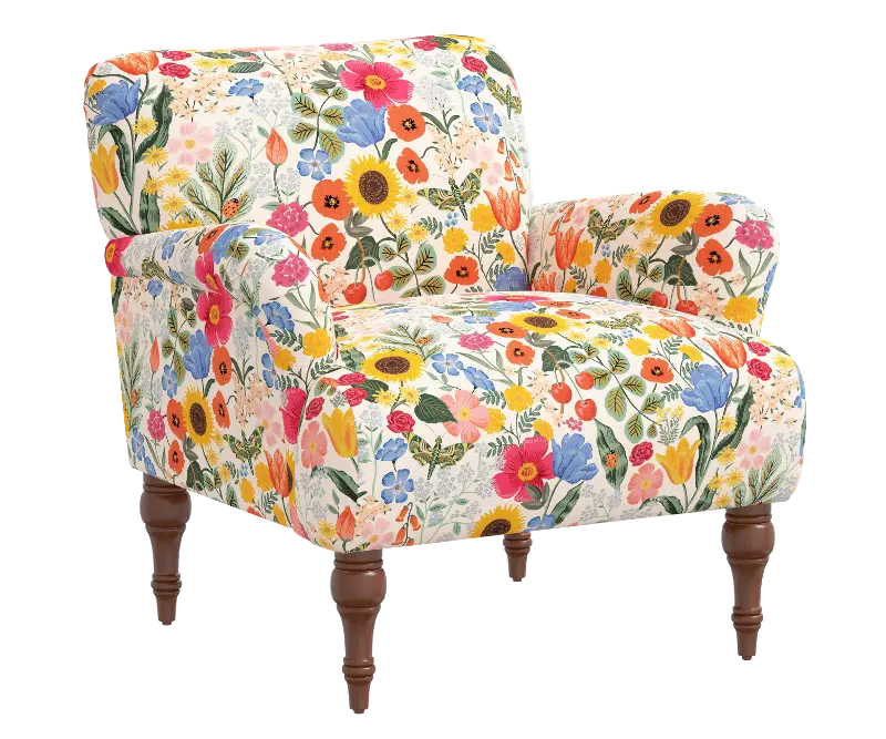 Rifle Paper Co Elodie Blossom Blush Accent Chair