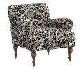 RPC9305RPCPCBLKLCB Rifle Paper Co Elodie Peacock Black Accent Chair