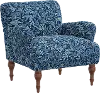 RPC9305RPCWLBNVLCB Rifle Paper Co Elodie Willowberry Navy Accent Chair