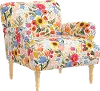 RPC9405NATRPCBLSBLSLCB Rifle Paper Co Bristol Blossom Blush Accent Chair