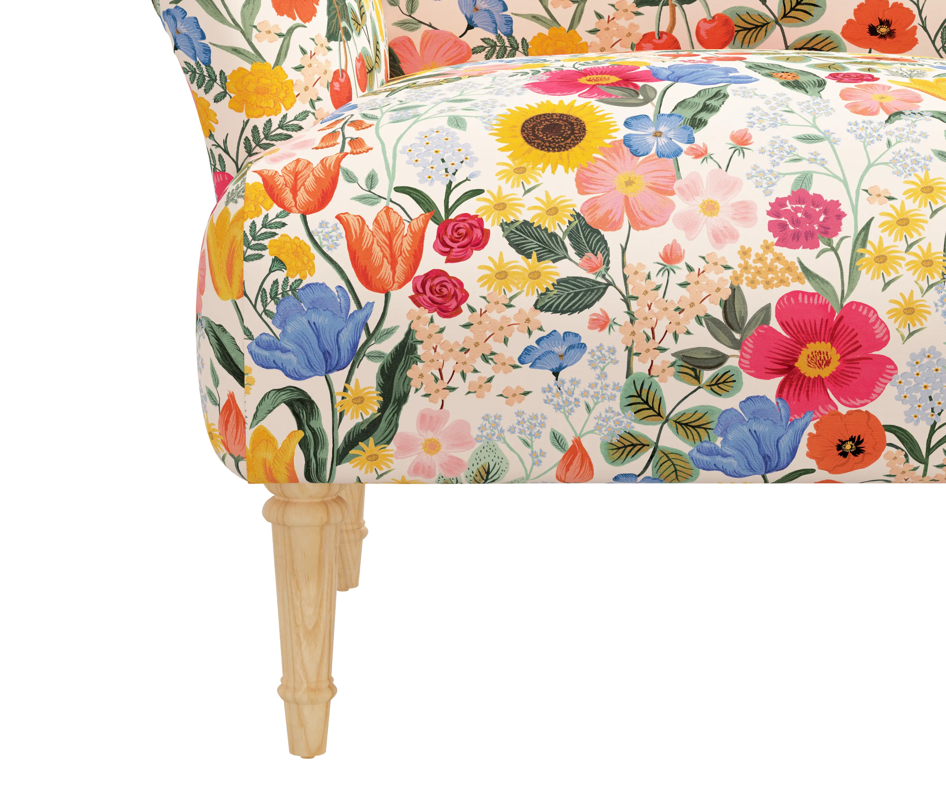 RPC9405NATRPCBLSBLSLCB Rifle Paper Co Bristol Blossom Blush Accent Chair-5