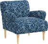 RPC9405NATRPCWLBNVLCB Rifle Paper Co Bristol Willowberry Navy Accent Chair