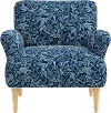 RPC9405NATRPCWLBNVLCB Rifle Paper Co Bristol Willowberry Navy Accent Chair
