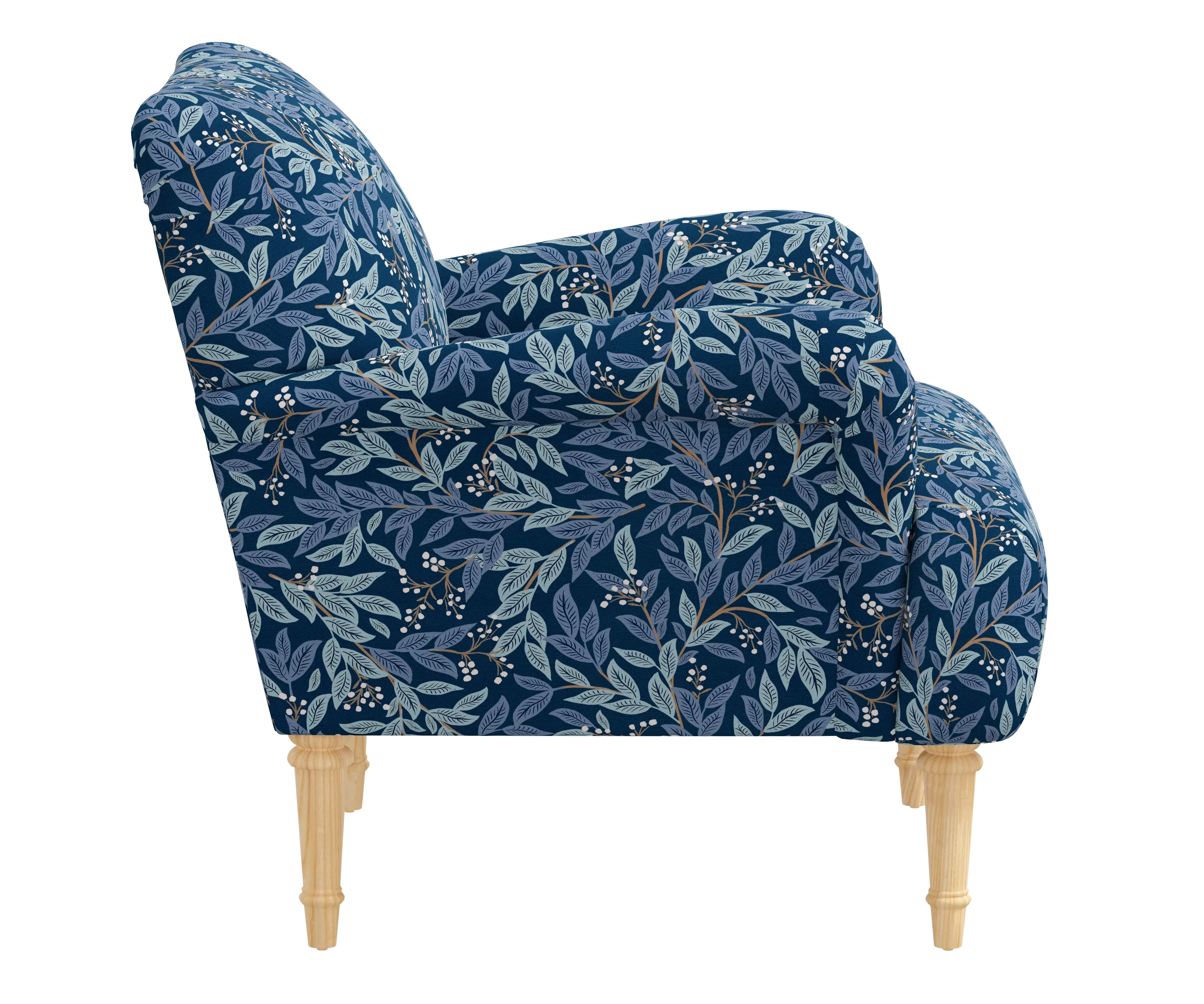 RPC9405NATRPCWLBNVLCB Rifle Paper Co Bristol Willowberry Navy Accent Chair-3