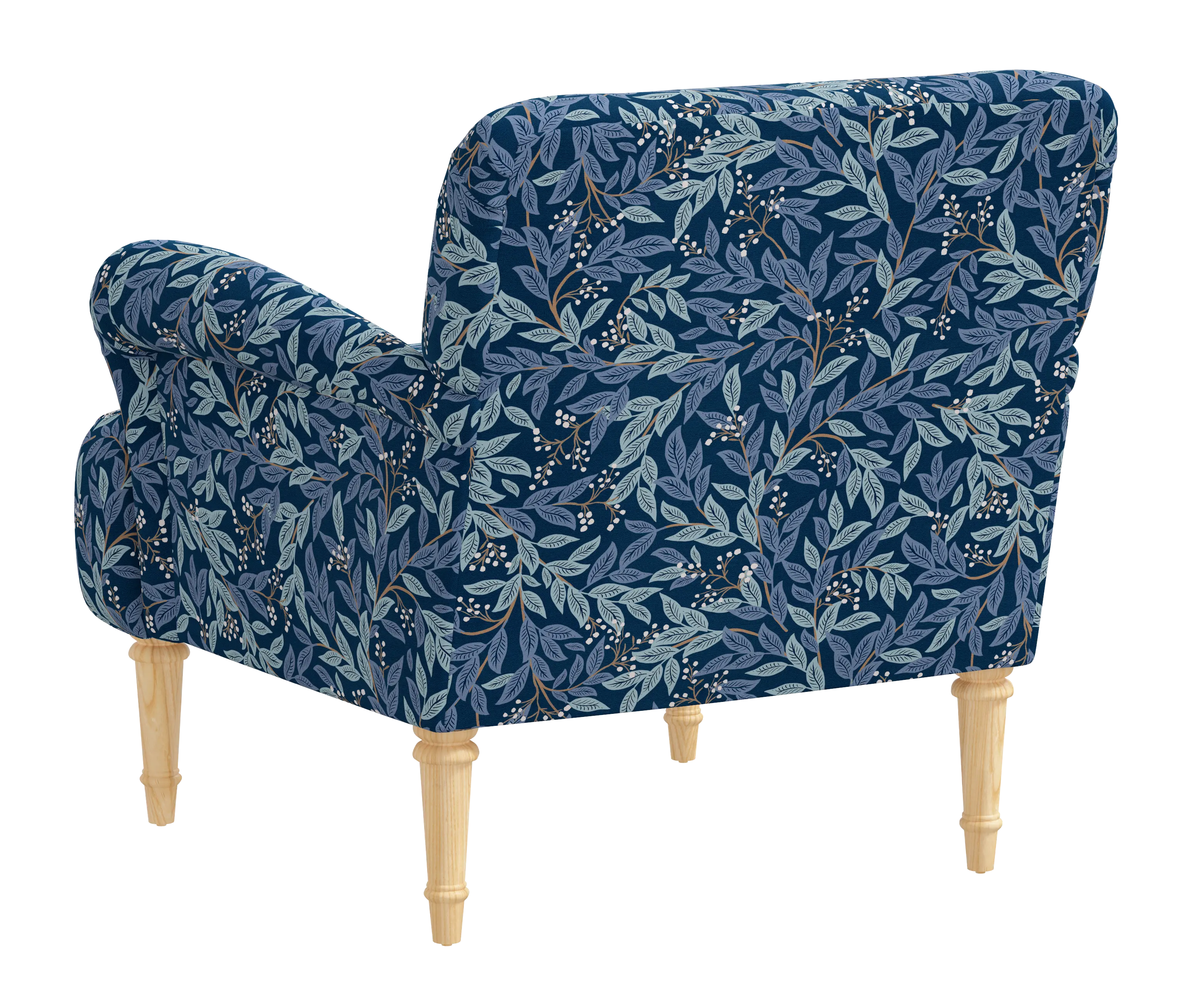 RPC9405NATRPCWLBNVLCB Rifle Paper Co Bristol Willowberry Navy Accent Chair-4