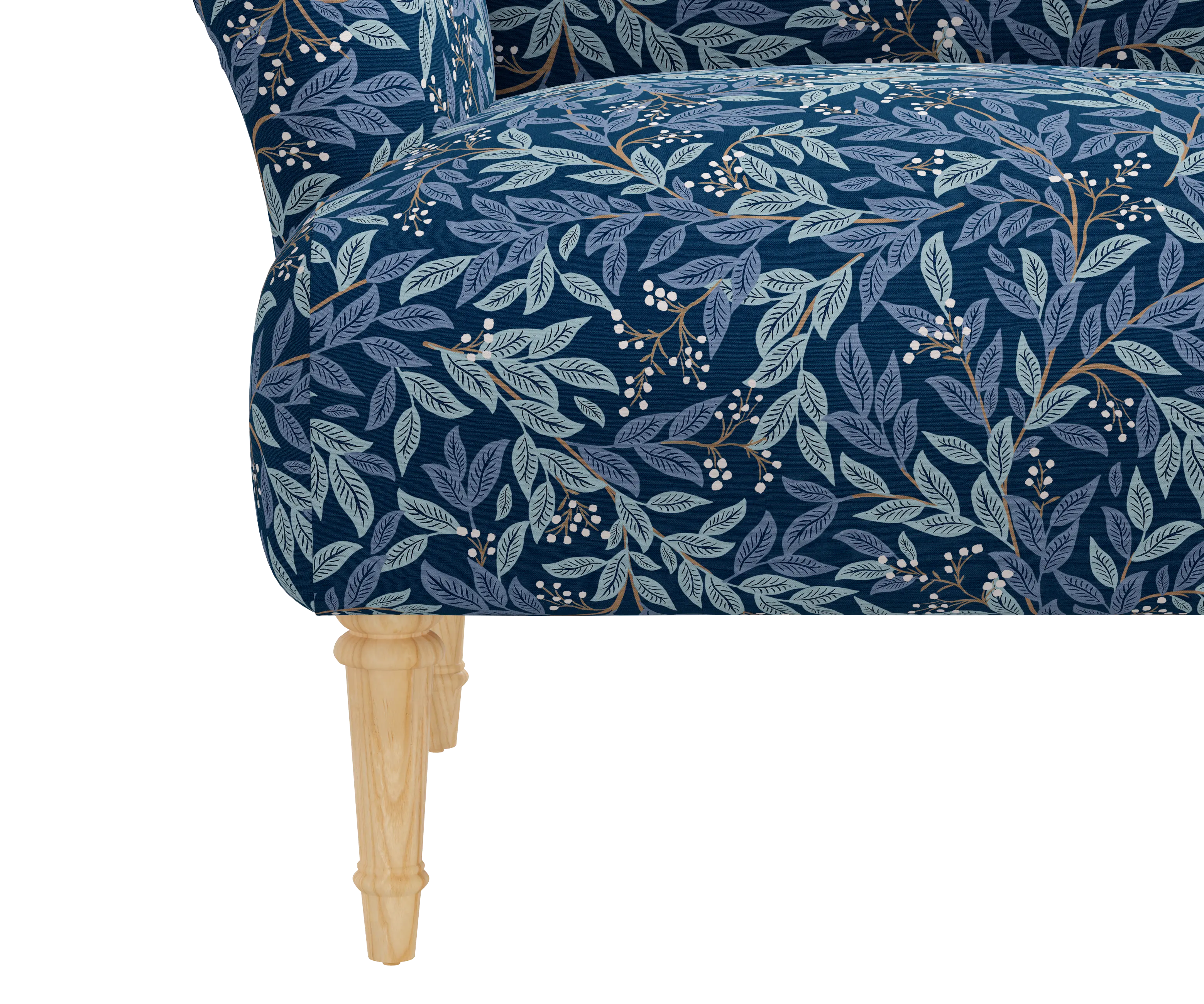 RPC9405NATRPCWLBNVLCB Rifle Paper Co Bristol Willowberry Navy Accent Chair-5