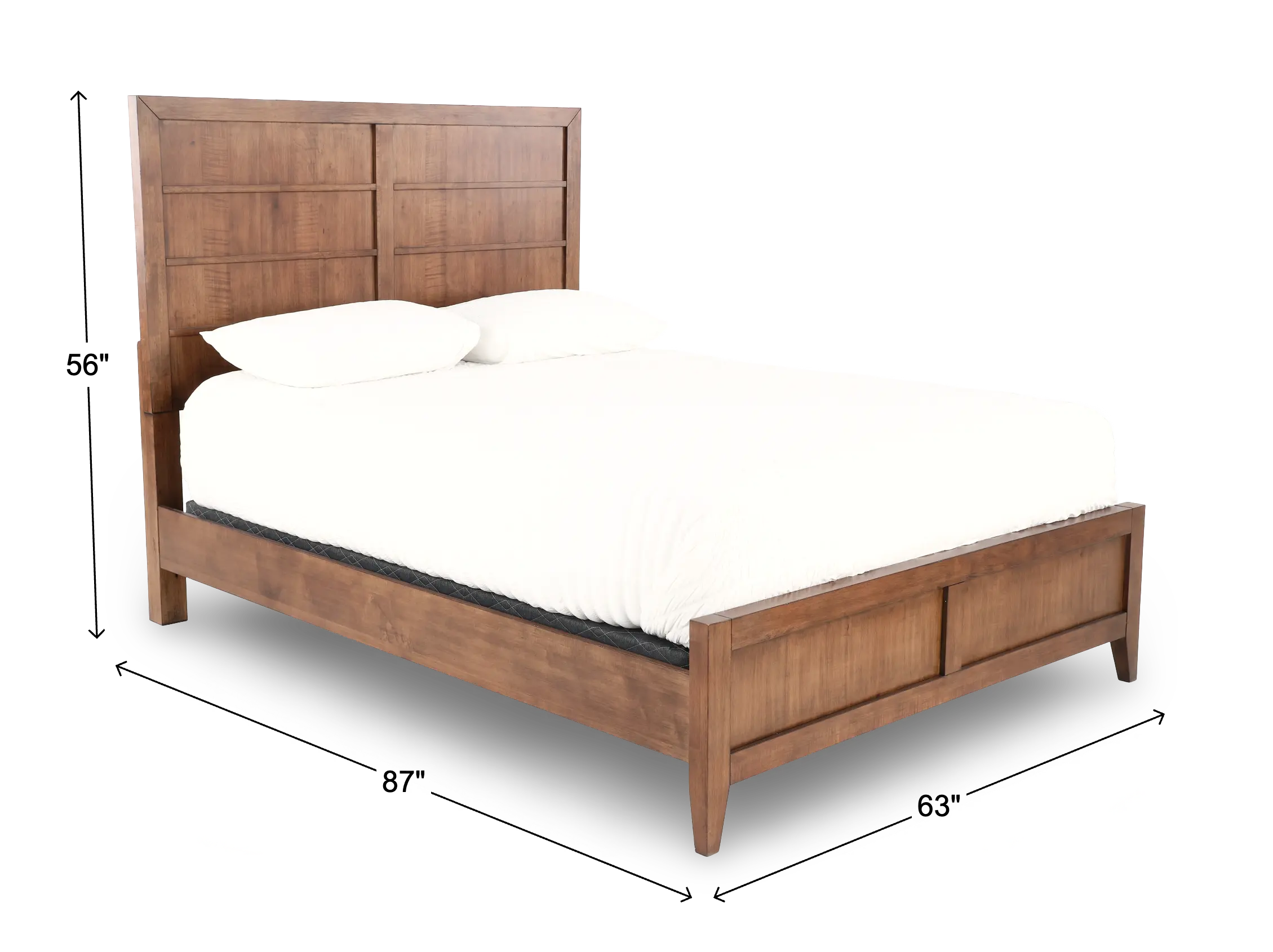 936-BED5/0 Shaker Lakes Harvest Brown Queen Bed-3