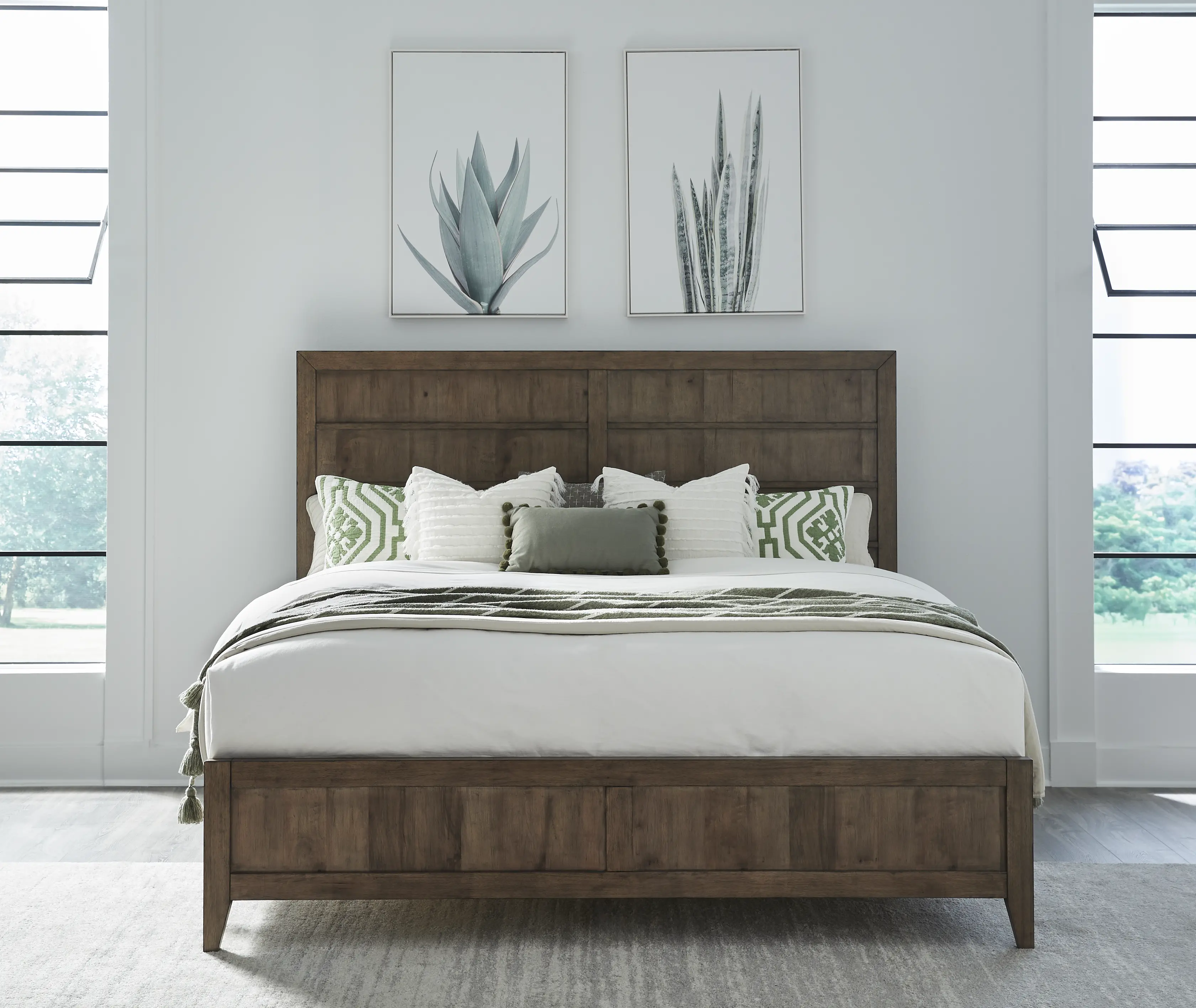 936-BED6/6 Shaker Lakes Brown King Bed-2