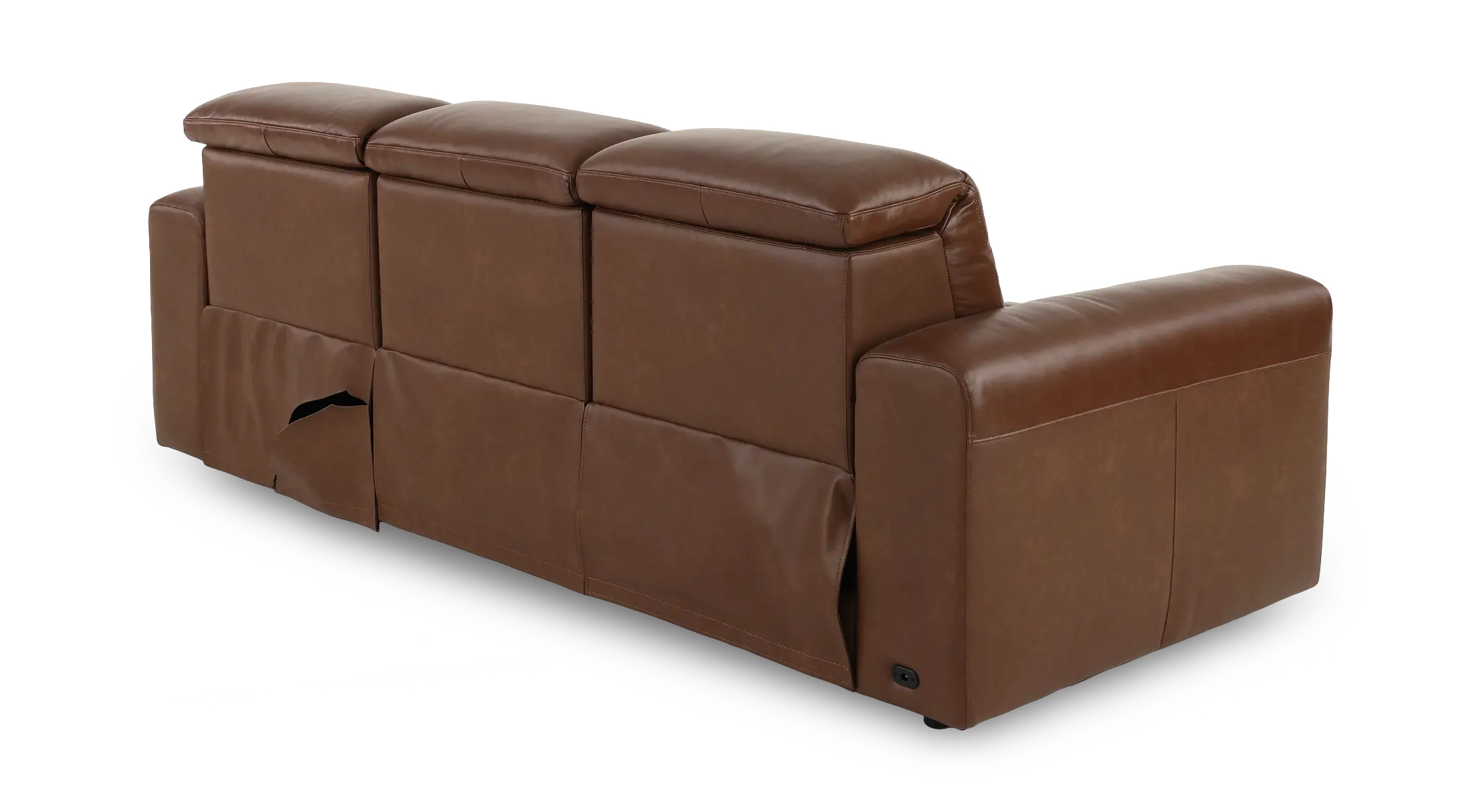 Matera Roast Brown Leather Power Reclining Sofa-6