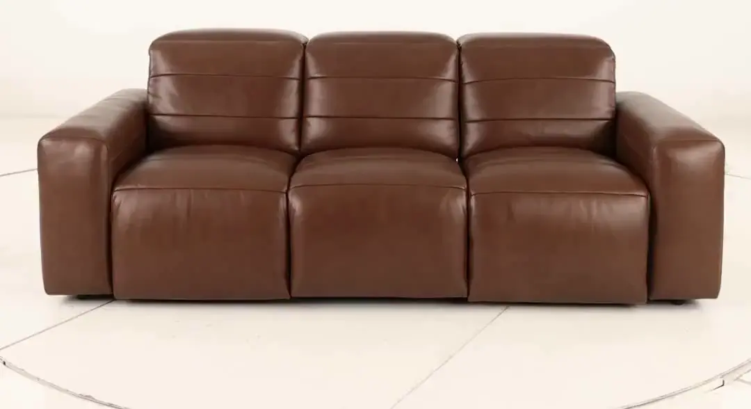 Matera Roast Brown Leather Power Reclining Sofa-9