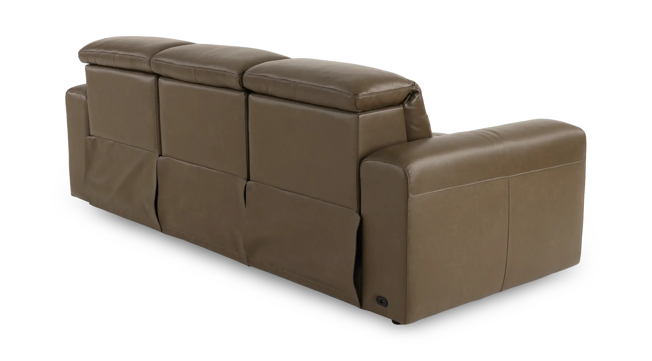 Matera Gray Brown Leather Power Reclining Sofa-6