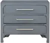 Gray 3-Drawer Accent Cabinet