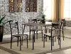 IDF-3279T-43-5PK Selana Weathered Gray 5 Piece Dining Set