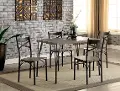 IDF-3279T-43-5PK Selana Weathered Gray 5 Piece Dining Set