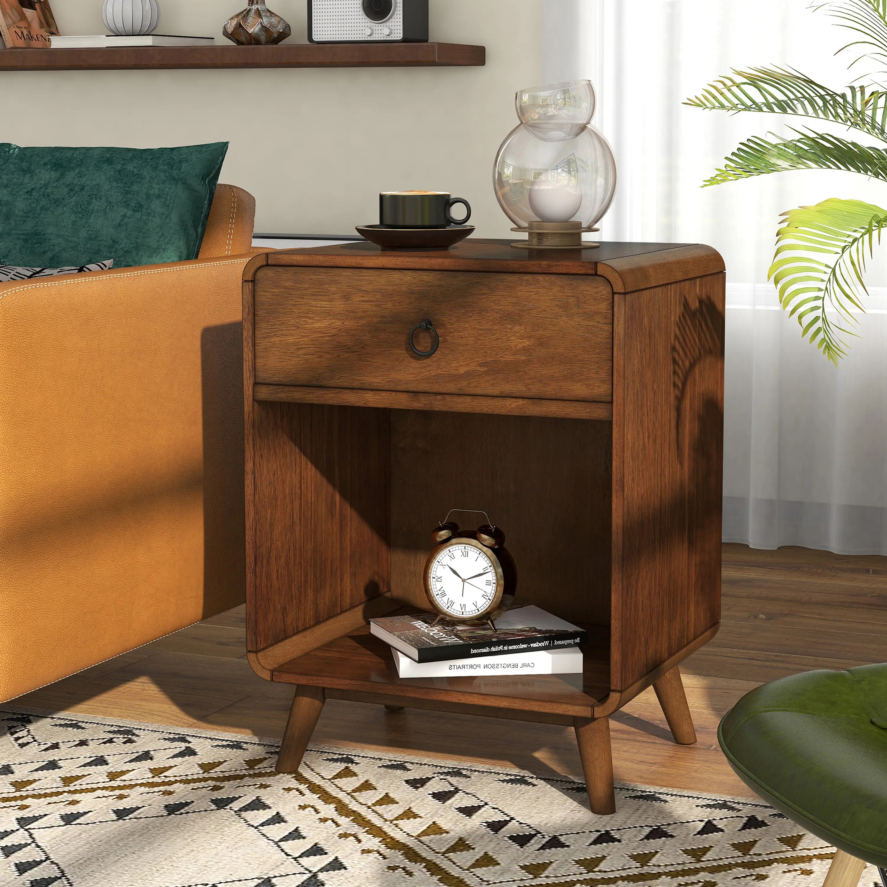 IDF-AC415A Gerry Dark Oak End Table-2