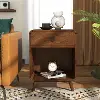 IDF-AC415A Gerry Dark Oak End Table with Storage Drawer