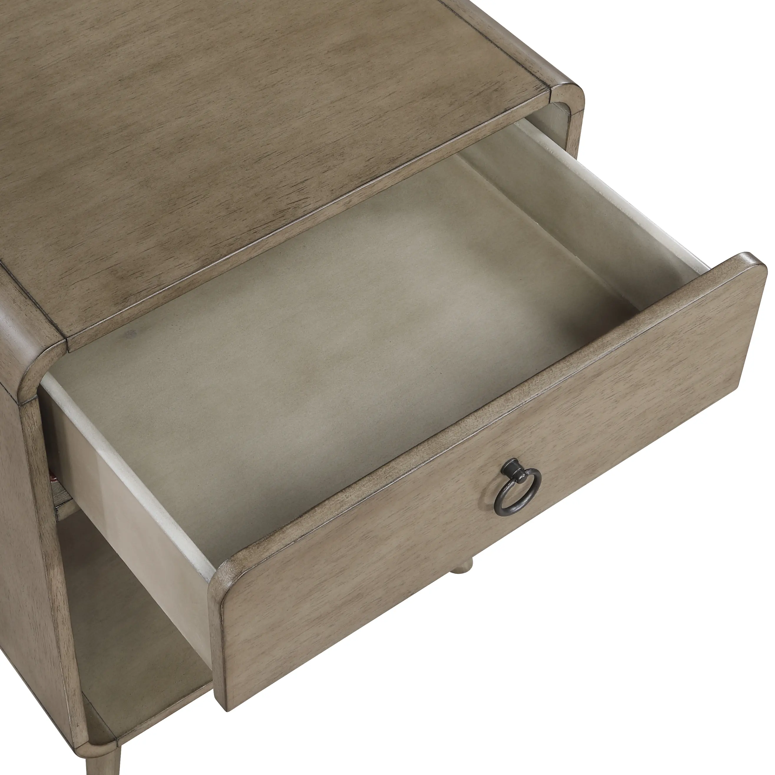 IDF-AC415GY Gerry Gray End Table with Storage Drawer-4