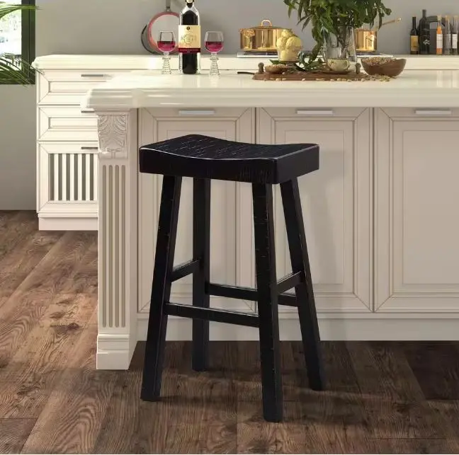 IDF-BR3001BK-29 Longley Black Bar Height Stools, Set of 2-3