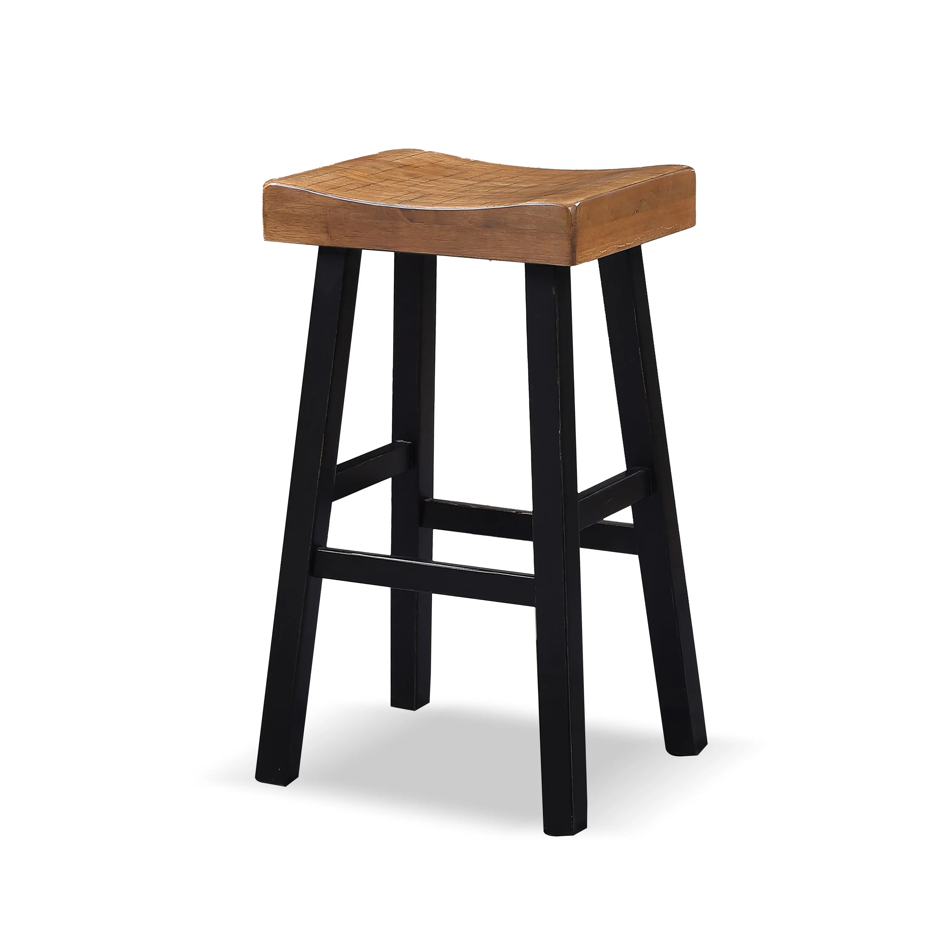 IDF-BR3001BR-29 Longley Oak Bar Height Stools, Set of 2-2