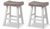 IDF-BR3001WH-24 Longley White Counter Height Stools, Set of 2