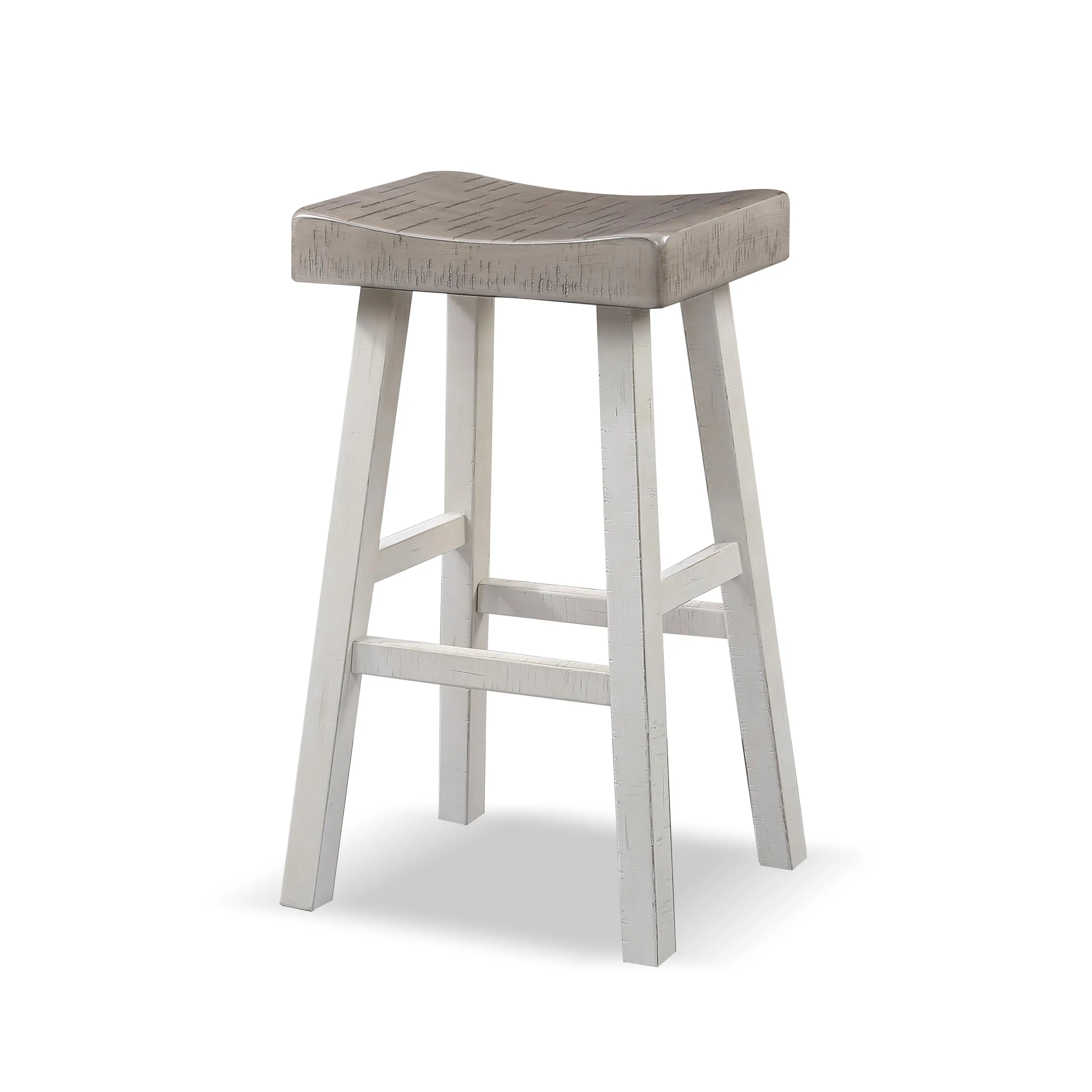 IDF-BR3001WH-29 Longley White Bar Height Stools, Set of 2-2