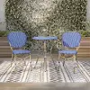 IDF-OT1849BL3PK Sunny Blue 3 Piece Outdoor Dining Set