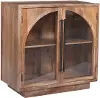 Natural Mango Wood 2-Door Accent Cabinet