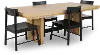 Ember Oak and Black 5 Piece Dining Set