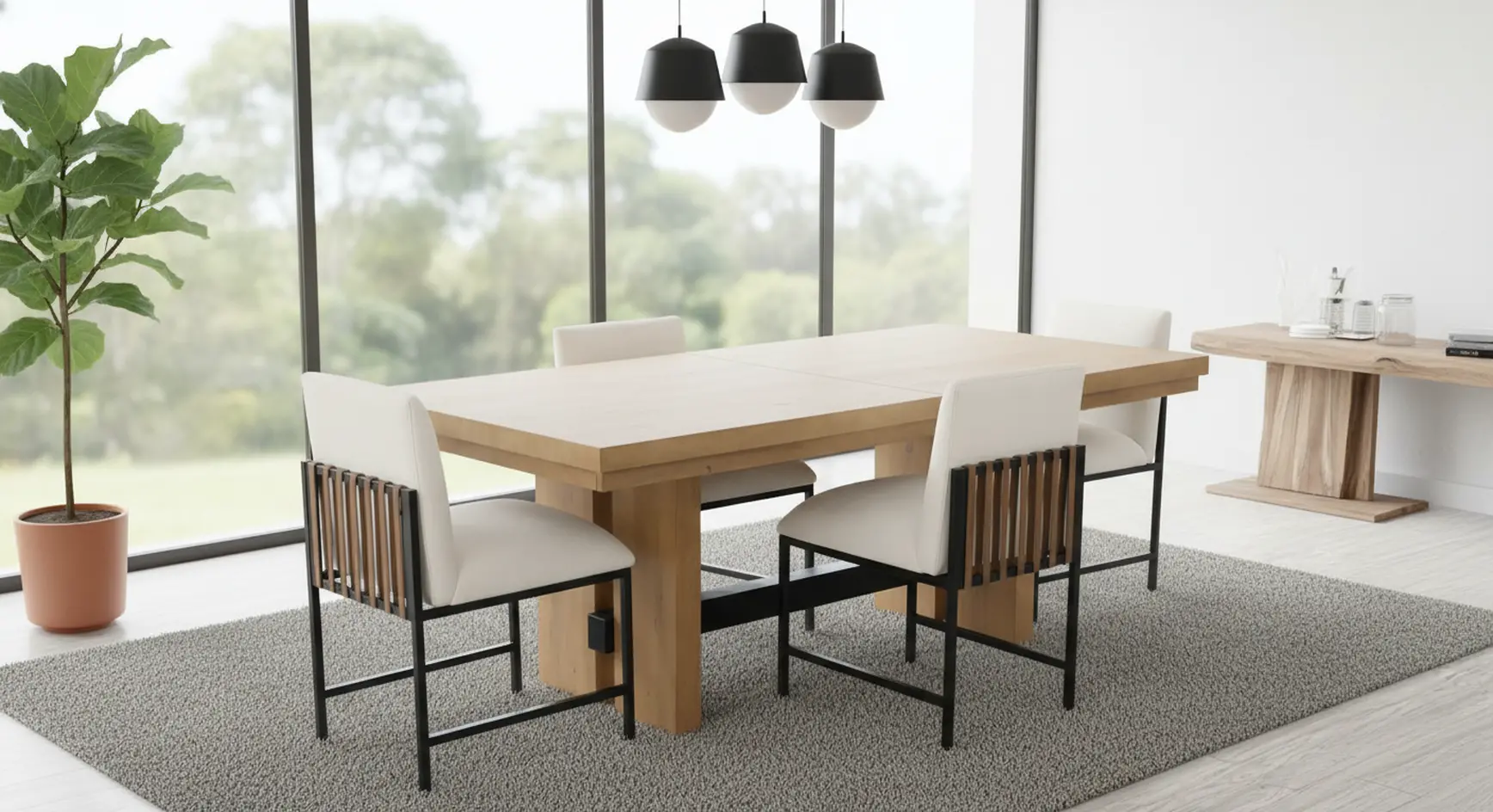 Ember Oak 5 Piece Dining Set-2