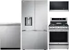 .LG-FPS-2606-GAS-PKG LG 4 Piece Gas Kitchen Appliance Package - Stainless Steel