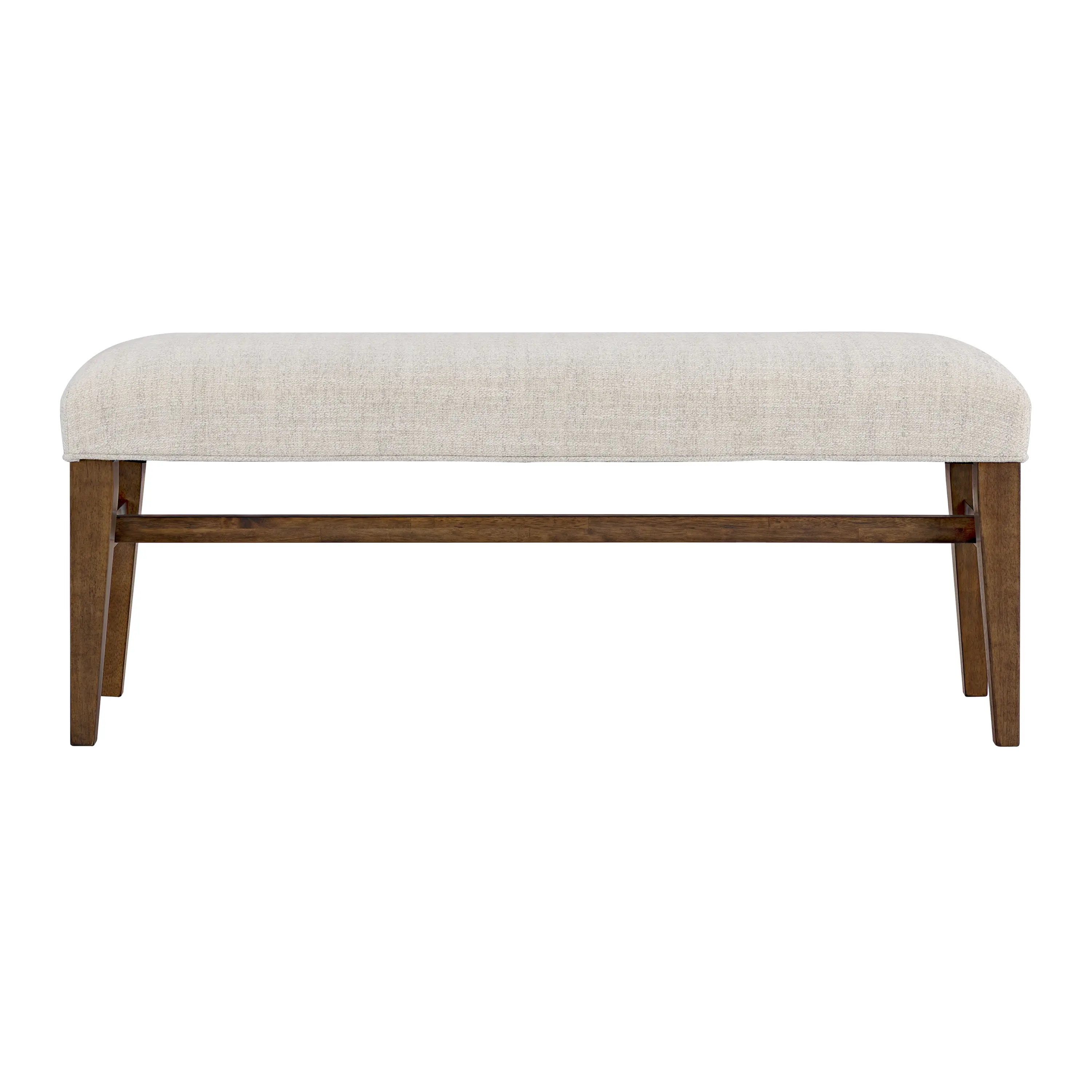 Wilton Medium Brown and Cream Upholstered Dining Bench-2